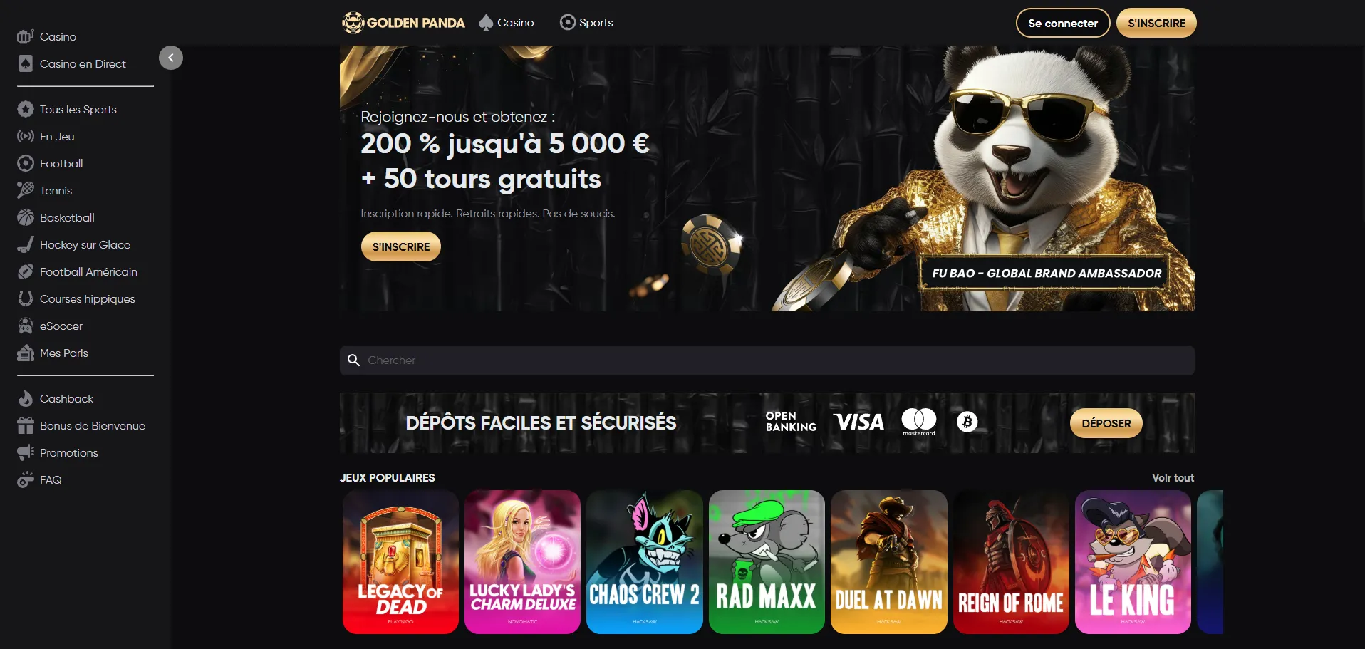 GoldenPanda Nouveau Casino en Ligne 2025 offrant une expérience de jeu moderne et sécurisée GoldenPanda Nouveau Casino en Ligne